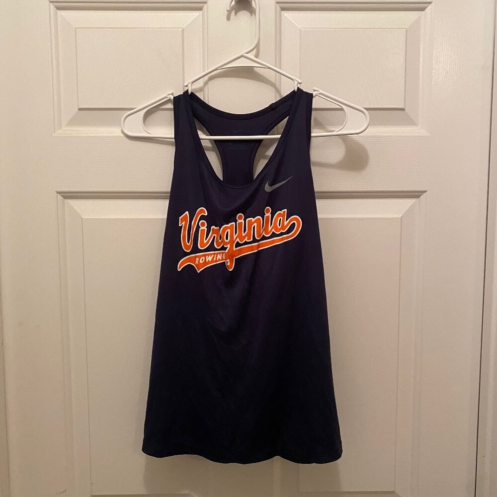Virginia Cavaliers Women's Rowing Team Issued Nike Blue Dri-Fit Tank Top Small